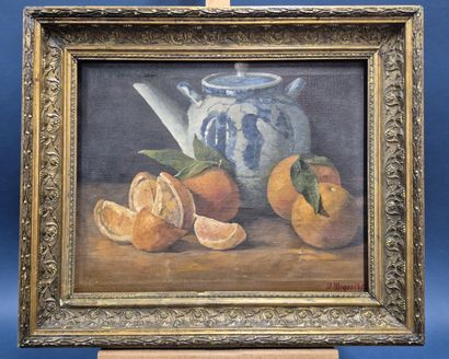 Ecole du XXe siècle. 
Nature morte à la théière...