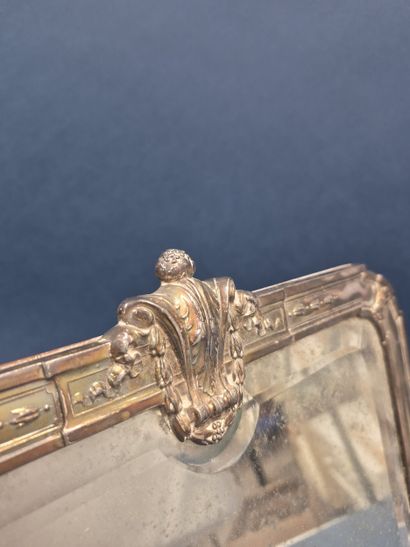 Miroir à poser en bois et métal argenté de...