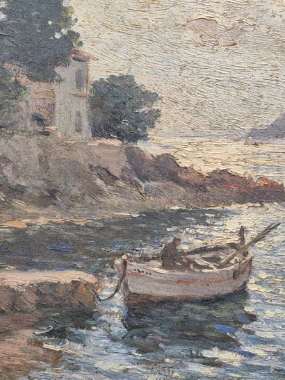 Jean LAFON (XXe)
La barque
Huile sur panneau,...