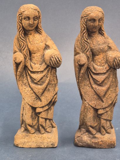 Two religious subjects in stone 
Modern period...