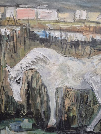 R. BARATHON (XXe siècle)
Chevaux de Camargue
Huile...