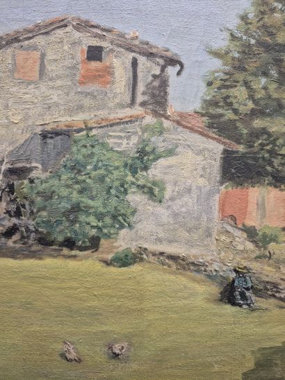 Ecole française du XXe siècle
Ferme provençale
Huile...