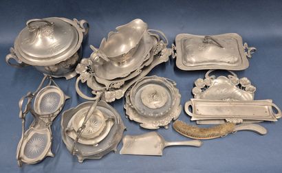 Reunion of pewter shaped pieces in the Art...
