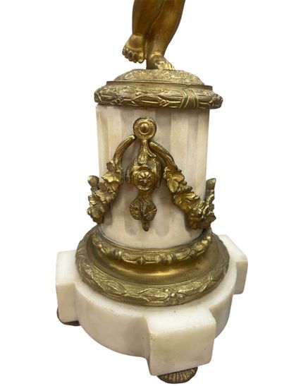 Important alabaster and ormolu mantel set...