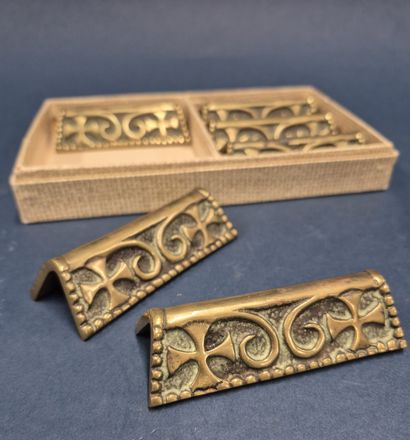 MAX LE VERRIER 
Suite of 12 chased ormolu...