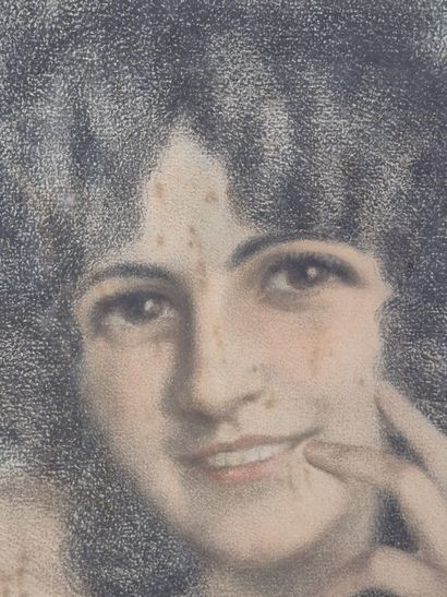 E. ROUSSELET (20th)
Woman with a letter 
Charcoal...