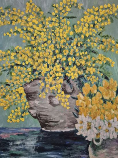 Anonyme, Ecole du Xxe siècle 
Bouquet de...