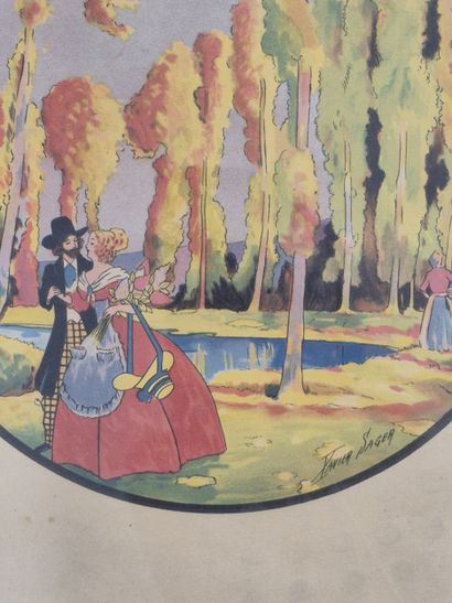 Xavier SAGER (1870-1930)
Scènes galantes
Two...