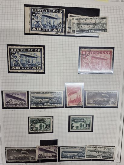 RUSSIE / URSS
dans 3 gros classeurs, collection...