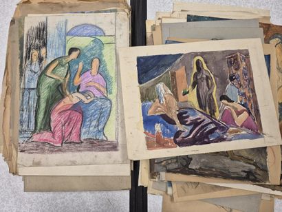Adolphe DETEIX (1892-1967)
Set of approximately...
