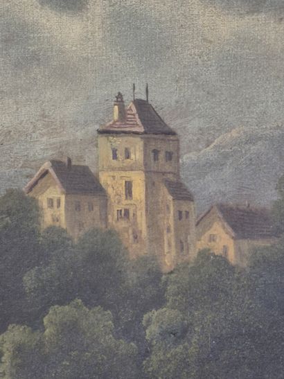 Ecole de la fin du XIXe siècle
Vue de château...