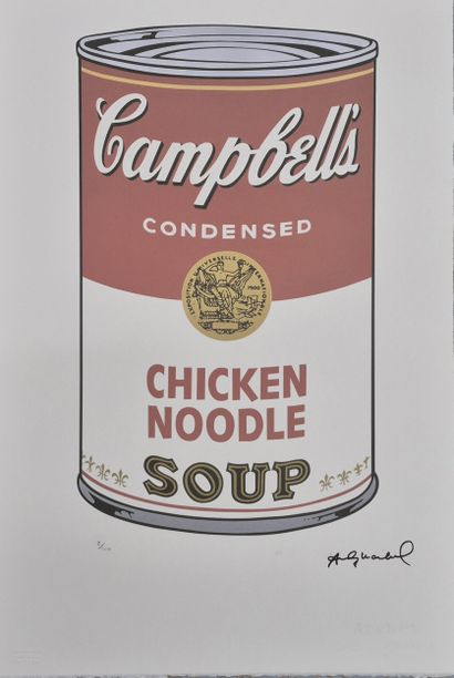 After Andy WARHOL (1928-1987)
Cambell soup
Digital...