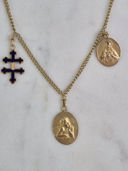 Chaîne en or jaune 18k 750 millièmes à maille...