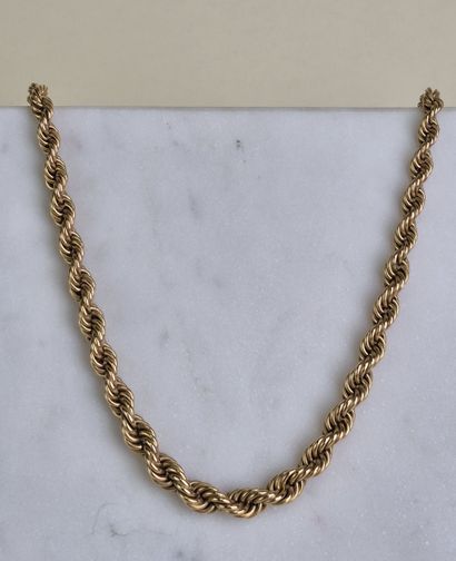 Collier en or jaune 18k 750 millièmes à maille...