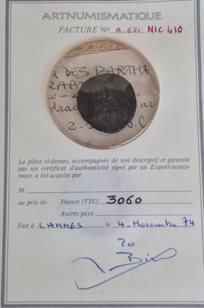 Parthe – royaume de Parthe
Tétradrachme
A...