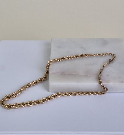 Collier en or jaune 18k 750 millièmes à maille...