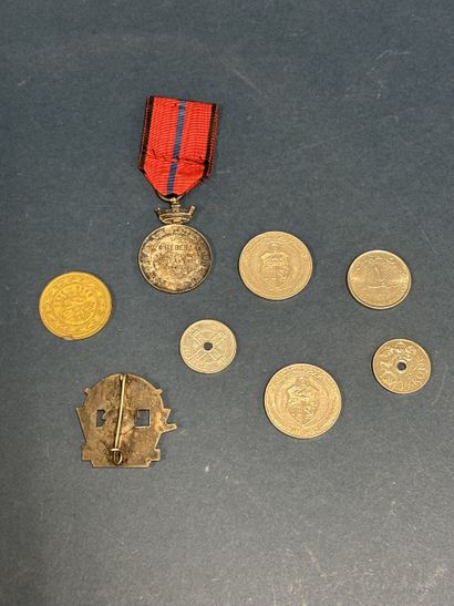 Silver-plated bronze medal awarded to a second...