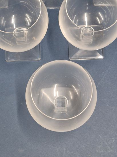 LALIQUE France
Lot de six verres modèle Argos...