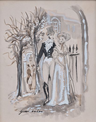Emilio GRAU-SALA (1911-1975)
Couple d'aristocrates...