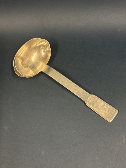Cuillère à sauce gras maigre en argent 950...