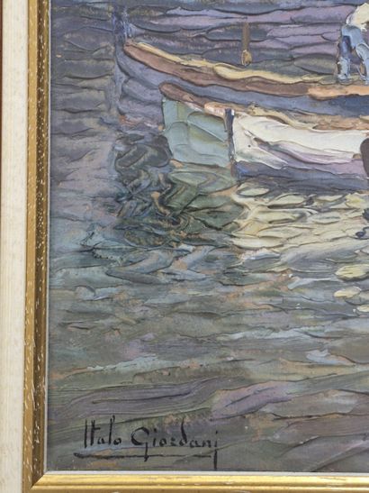 Italo GIORDANI (1882-1956)
Pêcheurs 
Huile...