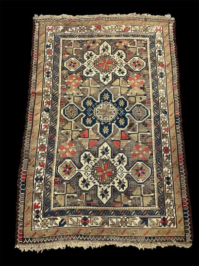 Tapis Chirvan (chaine, trame et velours en...