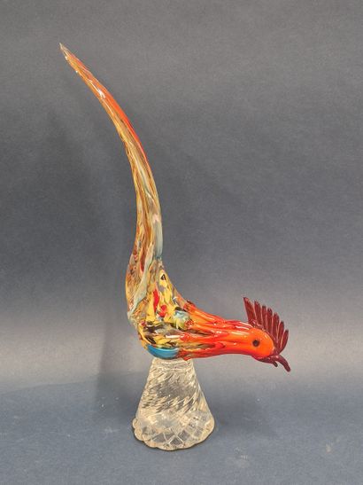 MURANO. 
Sujet en verre soufflé polychrome...