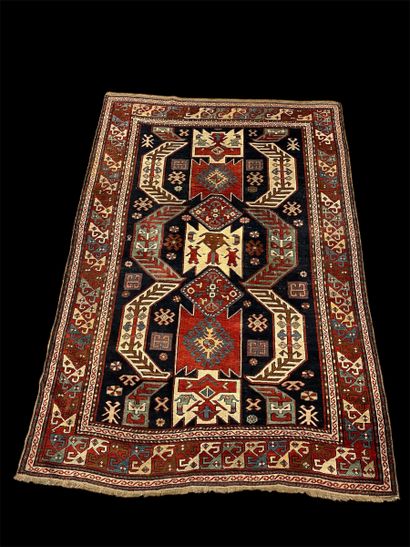 Tapis Chirvan (chaine, trame et velours en...