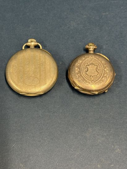 Lot de deux montres de gousset dont une en...