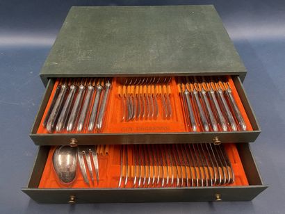 Partie de ménagère en métal argenté, Modèle...