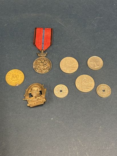 Silver-plated bronze medal awarded to a second...