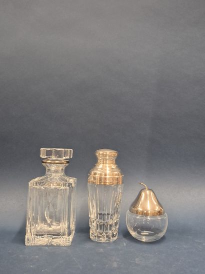 Carafe à whisky en cristal, le col agrémenté...