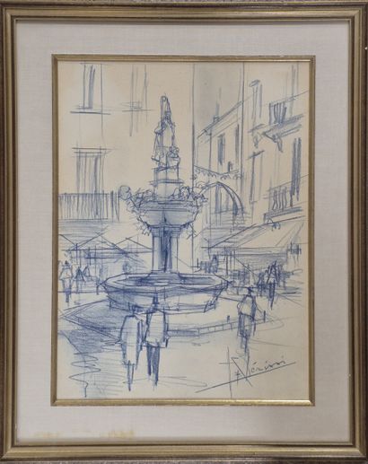 Hubert CLÉRISSI (1923-2000)
Vue du Vieux...