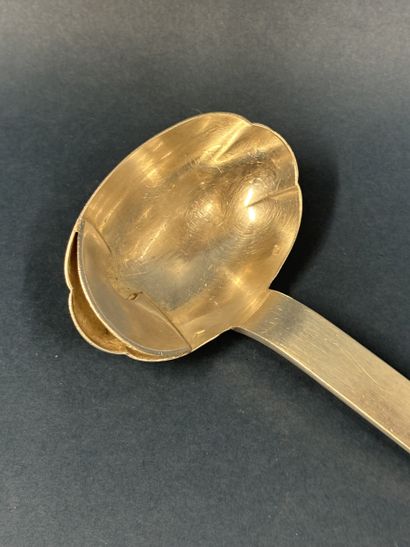 Cuillère à sauce gras maigre en argent 950...