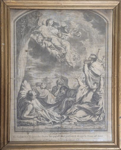 Gravure du XIX e siècle d'après Le Brun
Assomption...