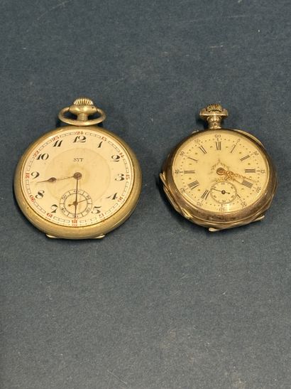 Lot de deux montres de gousset dont une en...