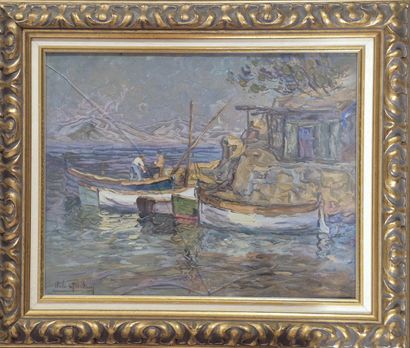 Italo GIORDANI (1882-1956)
Pêcheurs 
Huile...