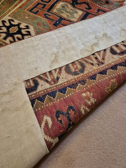 Tapis Chirvan (chaine, trame et velours en...