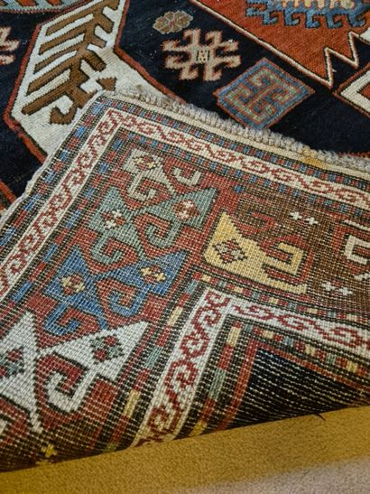 Tapis Chirvan (chaine, trame et velours en...