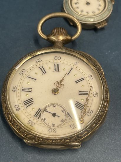 Set of two silver pocket watches and three...