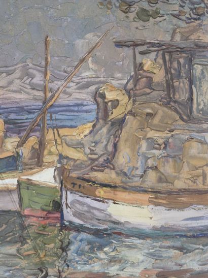 Italo GIORDANI (1882-1956)
Pêcheurs 
Huile...