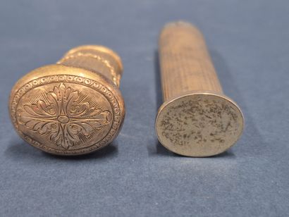 Etui à cire fuselé en argent vermeillé 950...