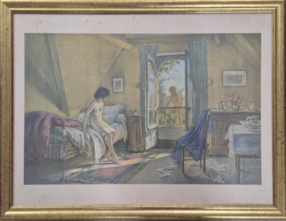 Georges REDON (1869-1943)
La visite de l'ange...