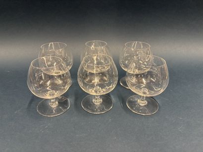 BACCARAT
Enseble de six verres à cognac en...