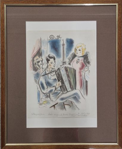 André DIGNIMONT (1891-1965)
Le concert 
Lithographie...