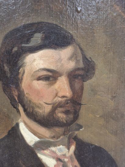 Ecole du XIX siècle
Portrait d'homme élégant
Huile...