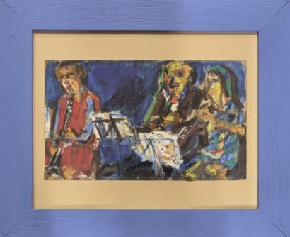 Ecole du XX e siècle 
Le concert 
Gouache...