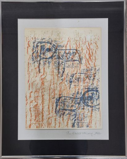 Max ERNST (1891-1976)
Les goelands 
Lithographie...