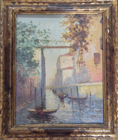 Italo GIORDANI (1882-1956)
Canaux à Venise...