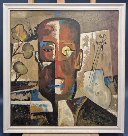 Ecole du XX e siècle 
Portrait d'homme au...